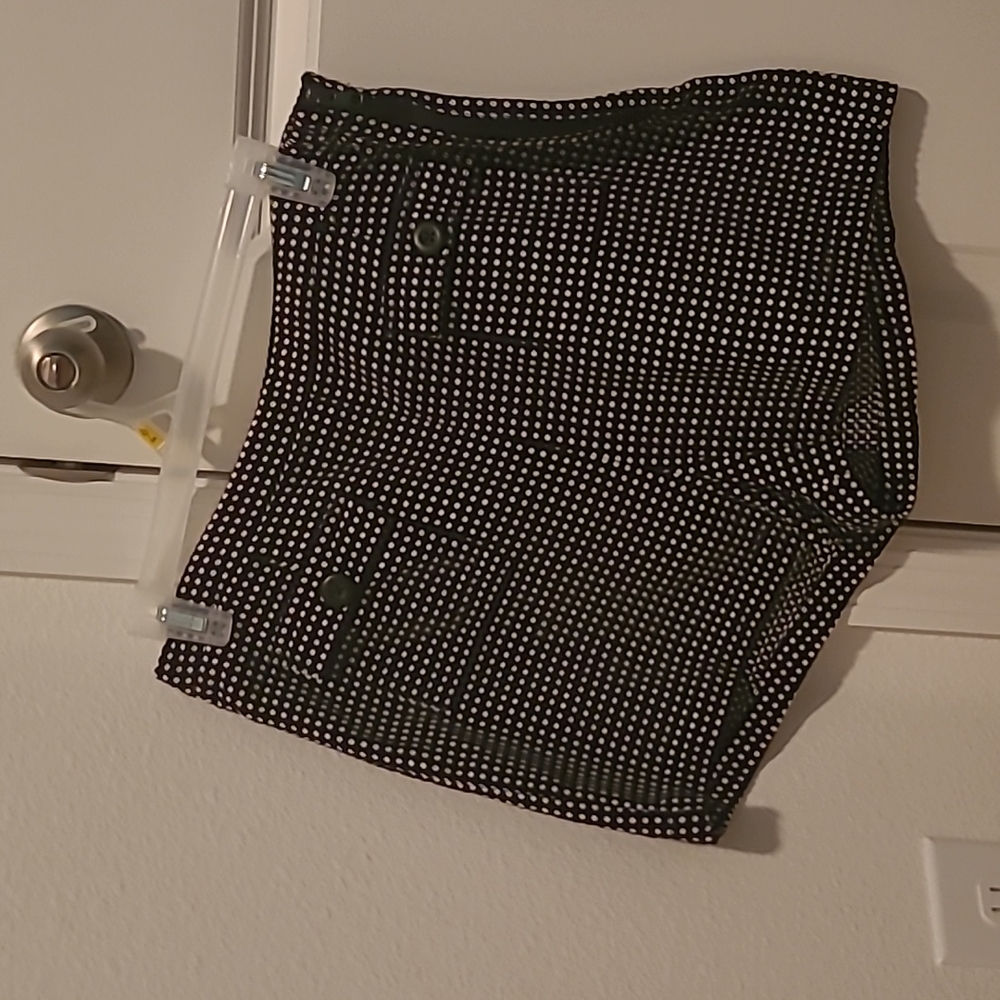 Black and white polka dot 100%cotton shorts